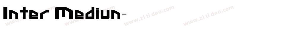 Inter Mediun字体转换